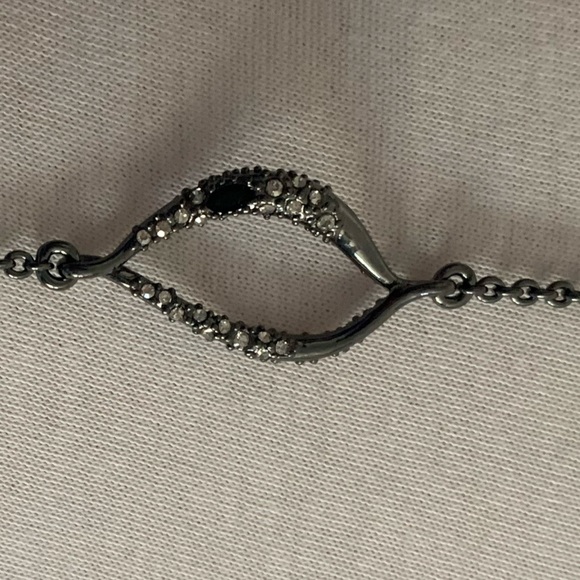 ALEXIS BITTAR • Long Gunmetal Curb & Custom Sculpted Double Sided Link Necklace - Picture 8 of 8